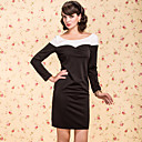 ts couleur de cru de contraste robe fourreau de jersey