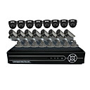 16-Kanal Home Video Surveillance Security Camera Kit (8 Außen-und 8 Indoor Tag Nacht CCTV, H.264 Network, IR 10m)