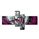 Hand-painted Oil Painting Abstract With Stretched Frame Set of 4 1211-AB0063