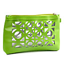 1pz scavata plastica e pelle Cosmetic Bag (25x18x7cm, colore casuale)