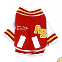 Bassball Sport Style Jacket Shirt for Dogs (Assorted Color,XS-XL)