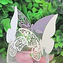 Laser-cut Butterfly Wedding Place Card For Wine Glass Card (Set of 12)
