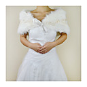 Nice Faux Fur Evening/Wedding Shawl With Embroidery