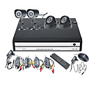 4 Channel DVR Kit with Smartphone Viewing (2 x Outdoor Cameras,2x Dome camera)
