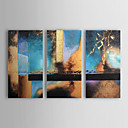 Hand-painted Abstract Oil Painting with Stretched Frame - Set of 3