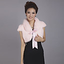 Brilliant Rabbit Fur With Fox Fur Collar Party/Evening Jacket/Wrap (More Colors)