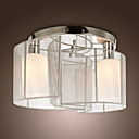 moderno flushmount prata projetado simples, com duas luzes