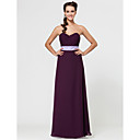 Sheath/Column Sweetheart Floor-length Chiffon Bridesmaid Dress With Sash/Ribbon