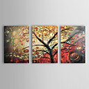 Hand-painted Abstract Oil Painting with Stretched Frame - Set of 3