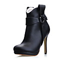 Gorgeous Leatherette Stiletto Heel Ankle Boots With Zipper Party / Evening Shoes