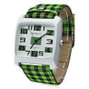 Lattice PU Band Quartz Wrist Watch(Green)