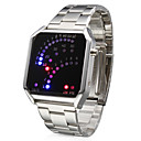 Stainless Steel Fashion 29 LED Blue Light Digital Sports Watch