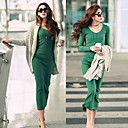 Women's Casual Long Sleeve Slim Dress
