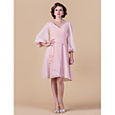 A-line V-neck Knee-length Chiffon Mother of the Bride Dress