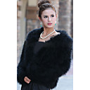 Gorgeous Long Sleeve Collarless Ostrich Fur Casual/Party Jacket