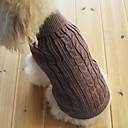 Classical European Style Sweater for Dogs Cats (Brown,XS-M)