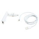 Sigaretta auto pieghevole Powered adattatore USB con cavo USB per iPhone 5