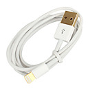 Кабель для зарядки и синхронизации с позолоченным разъемом Lightning 8Pin USB для iPhone 5, iPad Mini, iPad 4, iPod (белый, 100 см)