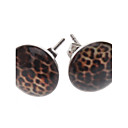 Leopard Muster Edelstahl-Ohrringe
