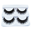 2Pair Black Fiber eyelash False Eyelashes