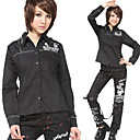Darkness Skull Long Sleeve Cotton Punk Lolita Shirt(2 Colors)