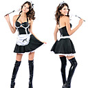 Sexy Girl Black and White Polyester French Maid Uniform(3 Pieces)