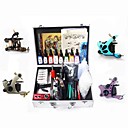 4 Tattoo Machine Guns Kit for Lining and Shading with 8 Colors Ink
