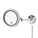 8.5-inch Chrome Finish Wall Mount Cosmetic Mirror with Light