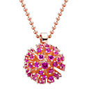 Stilig Alloy Plating 23k gull med Cubic Zirconia kvinner Necklace (Flere farger)