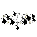 35.5" Ocean Talk Metal Wall Clock