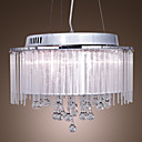 Beautiful Crystal Drop 5-Light Pendant Light with Fabric Lamp