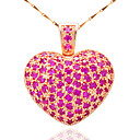 Nydelig Alloy Plating 23k gull med Cubic Zirconia kvinner halskjede