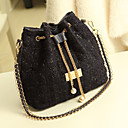 Diamant Femmes Vérifier la chaîne de Tweed glands Sac bandoulière