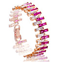 Stilvolle Alloy Auflage 23K Gold mit Zirkonia Damen Armband (mehr Farben)