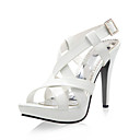Leatherette High Heel Sandals With Criss-cross Straps And Buckle (More Colors)