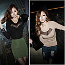 Sexy Mesh Femmes Insérer Slim T-shirt