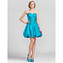A-line Strapless Short/Mini Taffeta Cocktail Dress