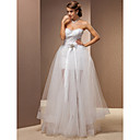 Two-In-One Sheath/Column Sweetheart Floor-length Lace And Tulle Wedding Dress
