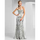 Sheath/Column Sweetheart Floor-length Sequined Evening Dress