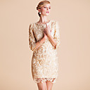 TS High End Beads Handmade Lace mitad de vestir de manga