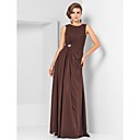 Sheath/Column Jewel Floor-length Chiffon Evening Dress