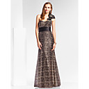 Sheath/Column One Shoulder Floor-Length Sequins Evening Dress