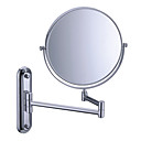 Chrome Finish 180-degree Rotating Wall Mount 360-degree Rotating 8" Silver Cosmetic Mirror