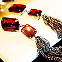 Atractivo Sexy incrustaciones de piedras preciosas Pendientes Azul