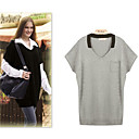 Women's Short Sleeve Cashmere Blend Pullover Top