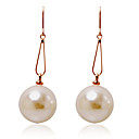 Charming Alloy Pearl Drop Earrings