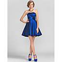 A-line Princess Strapless Short/Mini Taffeta Cocktail Dress