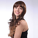 Capless Long Mixed Color Wave Heat-Resistant Fiber Wigs Full Bang