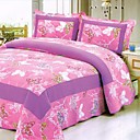 3pcs mariposa de color rosa lava conjunto edredón de algodón
