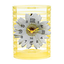 5 "Daisy stil Pencil Vase Analog vekkerklokke (1xButton batteri)